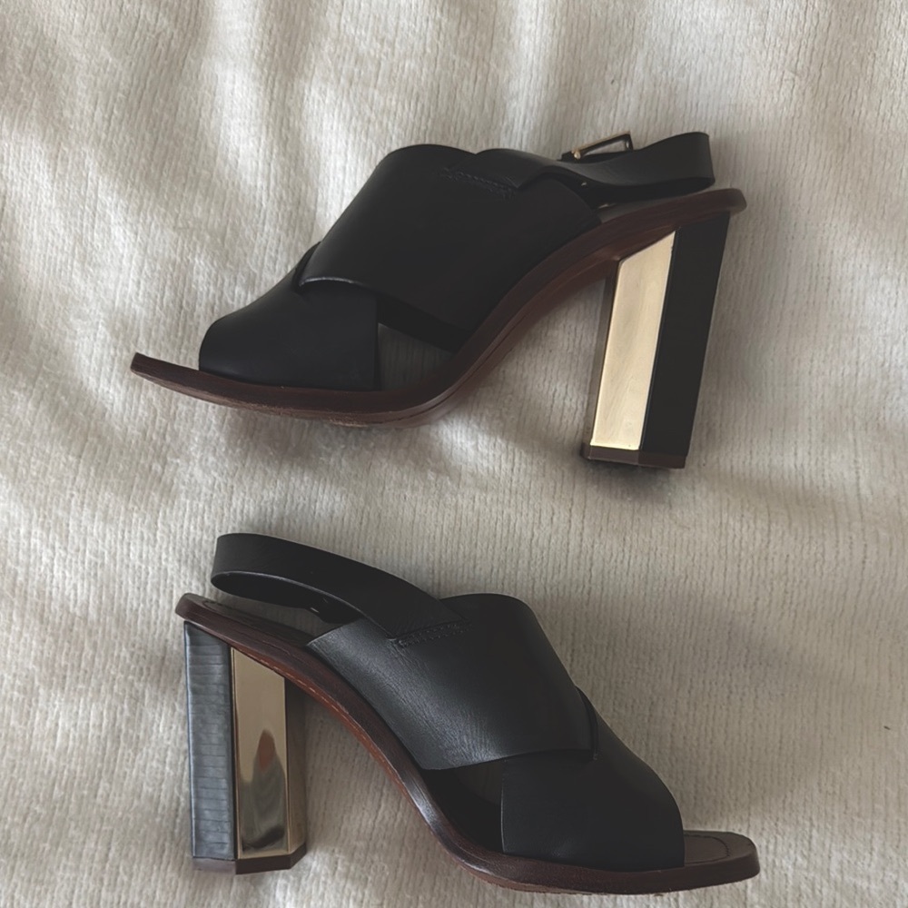 Tory Burch Black Leather Women's Sandals